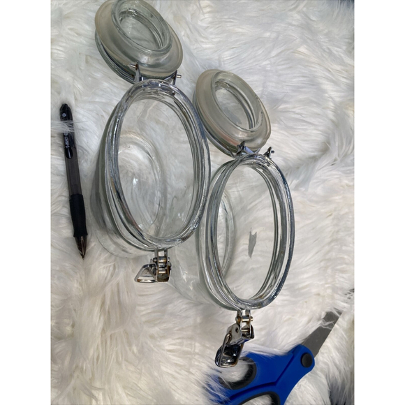 TWO Vintage Jars Sealing Canning Fermentation Air Seal Glass Food Storage Jar - Picture 5 of 9